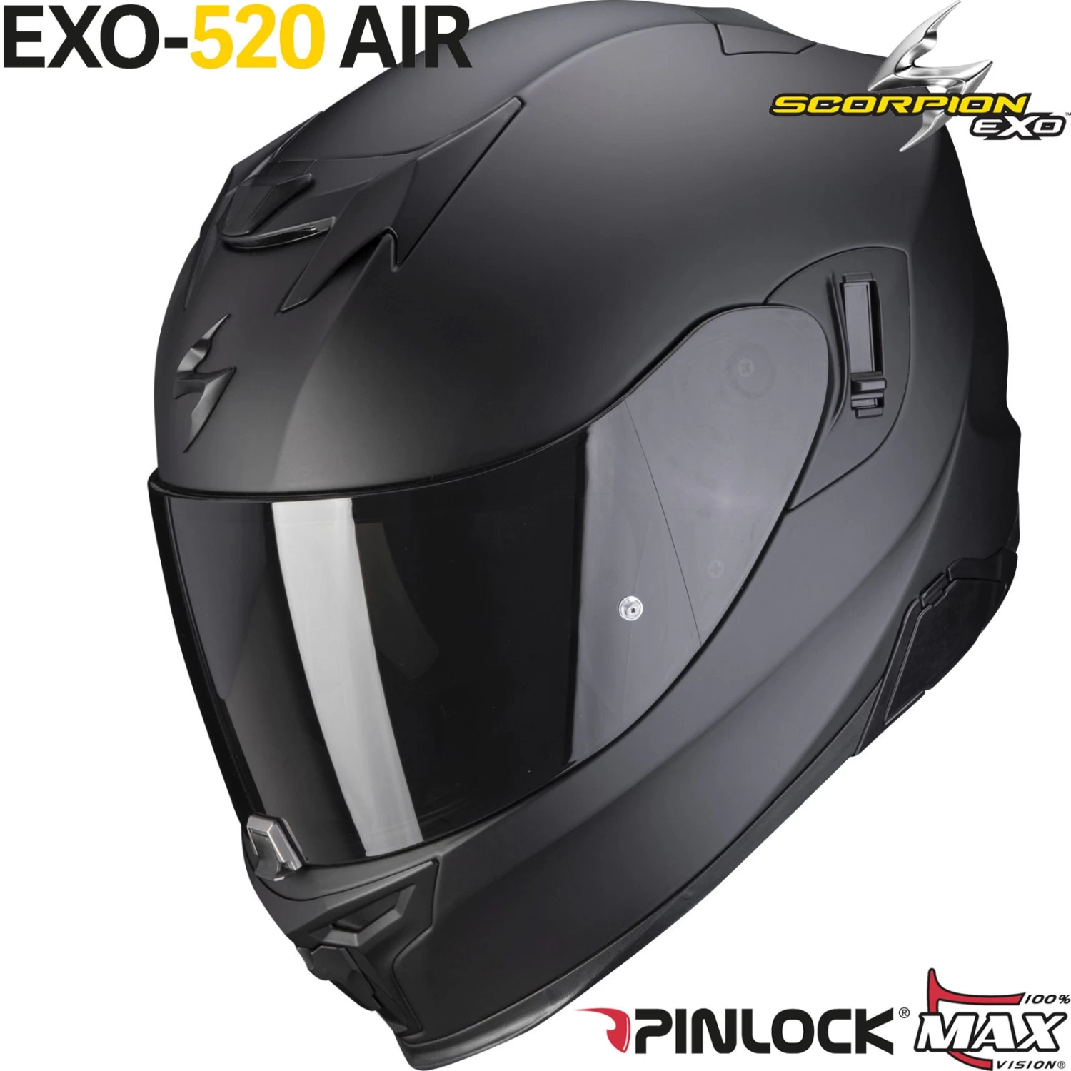 Scorpion Integralhelm EXO-520 AIR Hyper-Sporthelm Mit AirFit System Sonnenblende Und Max Vision Pinlock 4 Scorpion Integralhelm EXO-520 AIR Hyper-Sporthelm Mit AirFit System Sonnenblende Und Max Vision Pinlock – Bild 2