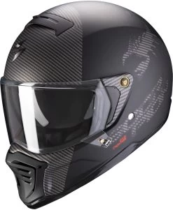 Scorpion Integralhelm EXO-HX1 Street-Fight Mit Sonnenblende Max Vision Pinlock Und Helmschirm -Motorradbekleidungsgeschäft exo hx1 hostium matt black silver 1 1
