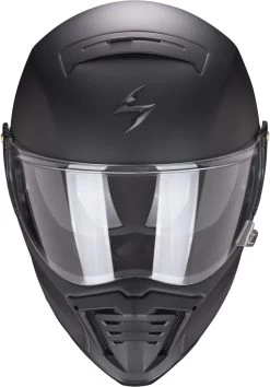 Scorpion Integralhelm EXO-HX1 Street-Fight Mit Sonnenblende Max Vision Pinlock Und Helmschirm -Motorradbekleidungsgeschäft exo hx1 solid matt black 5