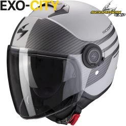 Scorpion Jethelm EXO-CITY Mit Sonnenblende Langem Visier Und ECE 22.05 36 Scorpion Jethelm EXO-CITY Mit Sonnenblende Langem Visier Und ECE 22.05 -Motorradbekleidungsgeschäft exocity moda matsilbla haupt
