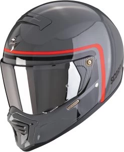 Scorpion Integralhelm EXO-HX1 Street-Fight Mit Sonnenblende Max Vision Pinlock Und Helmschirm -Motorradbekleidungsgeschäft exohx1 nostalgia cemgreblared 1 1