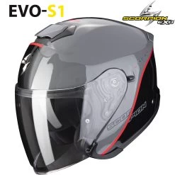Scorpion Jethelm EXO-S1 Mit Langem Visier Sonnenblende -Motorradbekleidungsgeschäft exos1 essence cemgreblared haupt