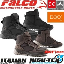 Falco Motorradschuhe ACE Sneaker Wasserdicht CE Mit D3O Protektoren