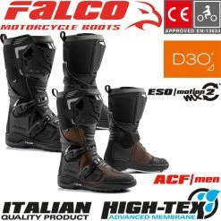 Falco Motorradstiefel AVANTOUR 2 Tourenstiefel CE Eso-Motion MX2 Wasserdicht Leder -Motorradbekleidungsgeschäft falco avantour 2 ebay