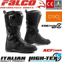 Falco Motorradstiefel AVANTOUR 2 Tourenstiefel CE Eso-Motion MX2 Wasserdicht Leder