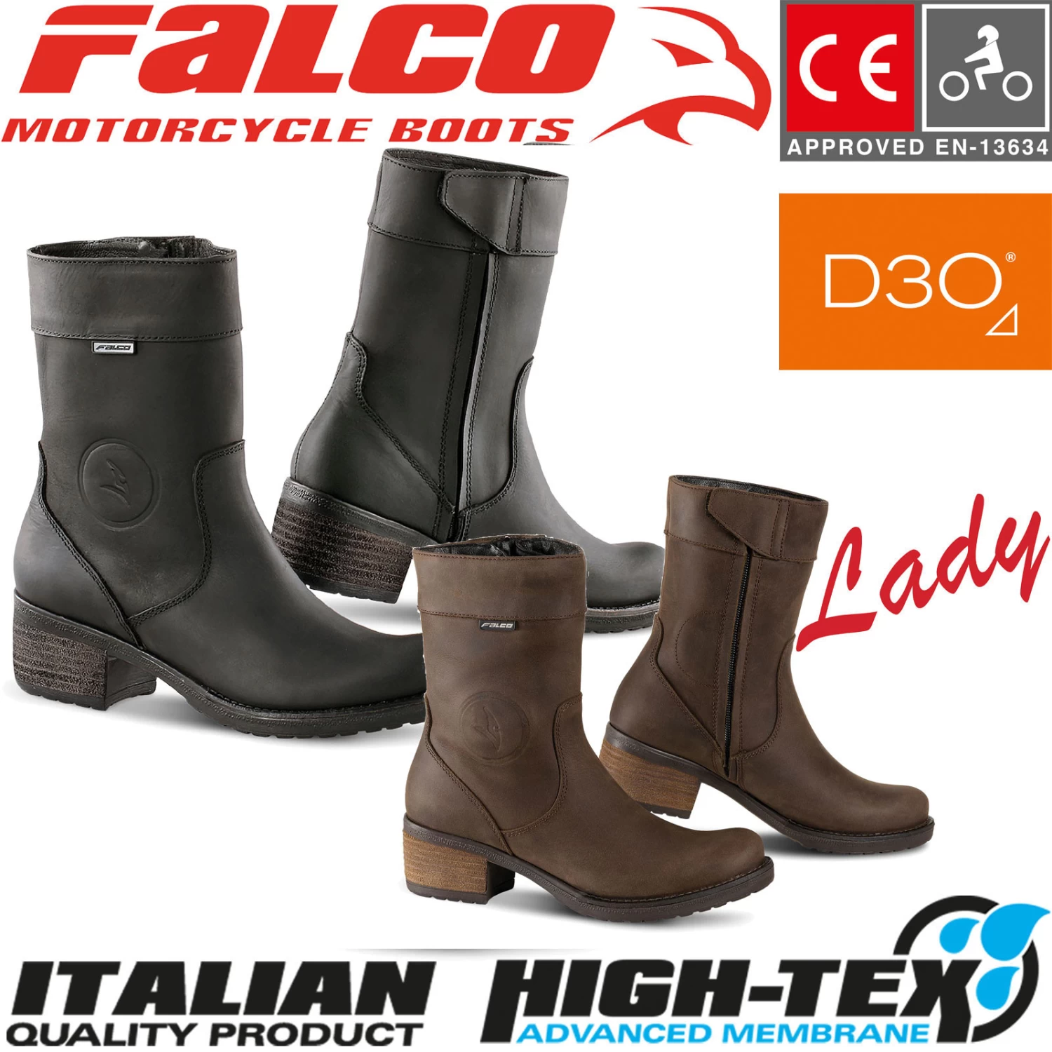 Falco Damen Motorradstiefel AYDA 2 Leder Wasserdicht Mit D3O Knöchelprotektoren Und CE-Zertifizierung 3 Falco Damen Motorradstiefel AYDA 2 Leder Wasserdicht Mit D3O Knöchelprotektoren Und CE-Zertifizierung
