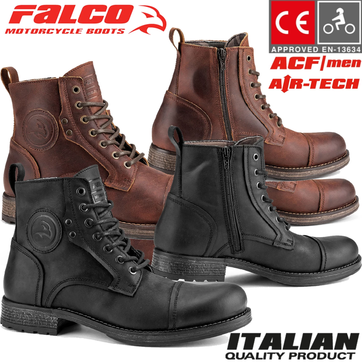 Falco Motorradstiefel KASPAR Lederschuhe Mit CE Und Air-Tech Futter 3 Falco Motorradstiefel KASPAR Lederschuhe Mit CE Und Air-Tech Futter