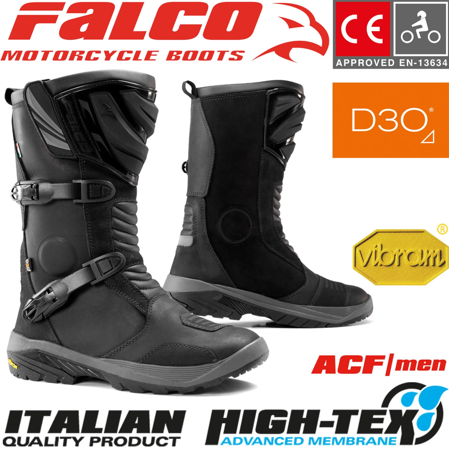 Falco Motorradstiefel MIXTO 4 ADV Tourenstiefel Wasserdicht CE Mit D3O Protektoren 5 Falco Motorradstiefel MIXTO 4 ADV Tourenstiefel Wasserdicht CE Mit D3O Protektoren – Bild 3