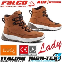Falco Motorradschuhe NARA Für Damen Sneaker Wasserdicht Mit Protektoren Und CE -Motorradbekleidungsgeschäft falco nara braun haupt