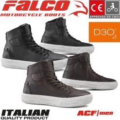 Falco Motorradschuhe NOMAD Leder Belüftet Mit D3O Protektoren