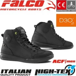 Falco Motorradschuhe PYRO Wasserdicht CE Leder Mit D3O Protektoren