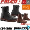 Falco Motorradstiefel ROOSTER Leder CE Wasserdicht Mit High-Tex Membran Und D3O Protektoren