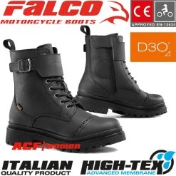 Falco Motorradstiefel ROYALE LADY Wasserdicht CE Mit D3O Protektoren