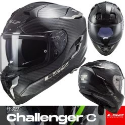LS2 Integralhelm FF327 CHALLENGER CARBON CT2 Mit Sonnenblende Und Max Vision Pinlock