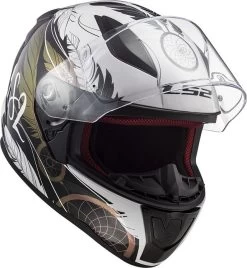 LS2 Integralhelm FF353 RAPID Mit Schnellverschluss-System -Motorradbekleidungsgeschäft ff353 rapid boho white black pink 103532615 03 4