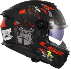 LS2 FF808 STREAM II 2 Integralhelm ECE 22.06 Mit Sonnenblende -Motorradbekleidungsgeschäft ff808 stream ii angry monkey 168082031 3