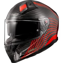 LS2 FF811 VECTOR II 2 CARBON Sport-Integralhelm ECE 22.06 Sonnenblende Pinlock Mit Extra Visier -Motorradbekleidungsgeschäft ff811 vector ii carbon flux red 168115032 clear visor