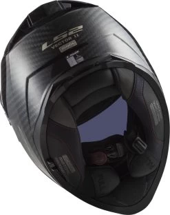 LS2 FF811 VECTOR II 2 CARBON Sport-Integralhelm ECE 22.06 Sonnenblende Pinlock Mit Extra Visier -Motorradbekleidungsgeschäft ff811 vector ii solid carbon 168115099 06