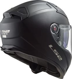 LS2 Integralhelm FF811 VECTOR II 2 Fiberglas Mit Sonnenblende Und Max Vision Pinlock ECE 22.06 -Motorradbekleidungsgeschäft ff811 vector ii solid matt black 108111011 back