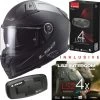 LS2 Integralhelm FF811 VECTOR II 2 Solid Inklusive 4X Intercom Headset Sonnenblende Pinlock ECE 22.06 -Motorradbekleidungsgeschäft ff811 vector ii solid matt black haupt 2