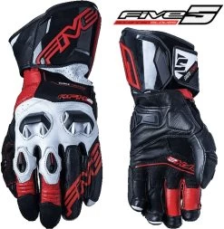 FIVE Motorradhandschuhe RFX2 Leder CE Stretch Cordura Belüftet Mit Verstärkungen -Motorradbekleidungsgeschäft five rfx2 black red motorcycle gloves haupt