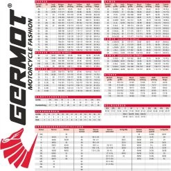 Germot Klapphelm GM 960 Mit Sonnenblende Pinlock Und ECE 22.05 -Motorradbekleidungsgeschäft germot groessentabelle 78