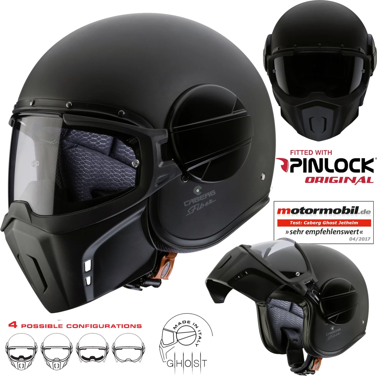 Caberg Jethelm GHOST Mit Pinlock Und Kinnteil 4 Caberg Jethelm GHOST Mit Pinlock Und Kinnteil – Bild 2