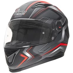 Germot Integralhelm GM 320 Mit Großem Sichtfeld Und ECE 22.05 -Motorradbekleidungsgeschäft gm320 schwarz matt rot 1 1