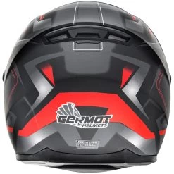 Germot Integralhelm GM 320 Mit Großem Sichtfeld Und ECE 22.05 -Motorradbekleidungsgeschäft gm320 schwarz matt rot 4