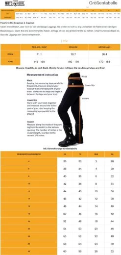 MotoGirl Motorrad-Leggings RIBBED KNEE Für Damen CE AA Aramid Inklusive Protektoren -Motorradbekleidungsgeschäft groesse ribbed knee