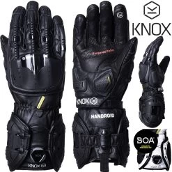Knox Motorradhandschuhe HANDROID MK IV High-Performance CE BOA-Fit Leder Sport Lange Stulpe 23 Knox Motorradhandschuhe HANDROID MK IV High-Performance CE BOA-Fit Leder Sport Lange Stulpe -Motorradbekleidungsgeschäft handroid mkiv all black haupt