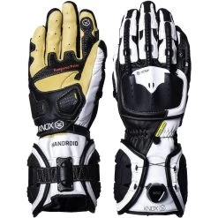 Knox Motorradhandschuhe HANDROID MK IV High-Performance CE BOA-Fit Leder Sport Lange Stulpe 33 Knox Motorradhandschuhe HANDROID MK IV High-Performance CE BOA-Fit Leder Sport Lange Stulpe -Motorradbekleidungsgeschäft handroid mkiv black white both 1
