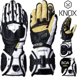 Knox Motorradhandschuhe HANDROID MK IV High-Performance CE BOA-Fit Leder Sport Lange Stulpe 34 Knox Motorradhandschuhe HANDROID MK IV High-Performance CE BOA-Fit Leder Sport Lange Stulpe -Motorradbekleidungsgeschäft handroid mkiv black white haupt