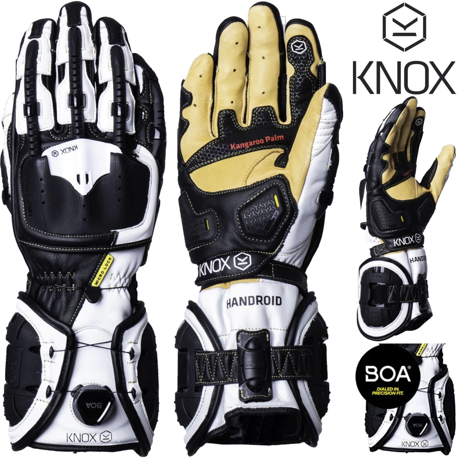 Knox Motorradhandschuhe HANDROID MK IV High-Performance CE BOA-Fit Leder Sport Lange Stulpe 15 Knox Motorradhandschuhe HANDROID MK IV High-Performance CE BOA-Fit Leder Sport Lange Stulpe – Bild 13