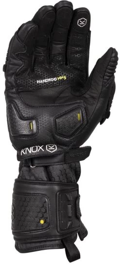 Knox HANDROID MK5 Motorradhandschuhe CE Mit BOA-Verschluss Lange Stulpe -Motorradbekleidungsgeschäft handroid black palm 3