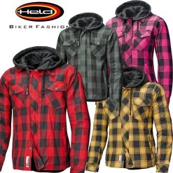 Held Motorradjacke LUMBERJACK II 2 Flanellhemd CE Mit Protektoren