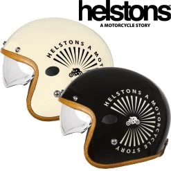 Helstons Jethelm SUN CARBON Mit Kleinem Visier ECE Und Echtleder-Zierband