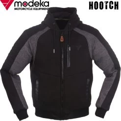 Modeka Motorrad-Hoodie HOOTCH Leger Blouson-Fit Mit Lederpaspeln Und Aramid -Motorradbekleidungsgeschäft hootch 3 haupt
