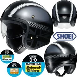 Shoei Premium-Jethelm J.O Mit Doppel-D-Verschluss -Motorradbekleidungsgeschäft j o hawker tc 5 haupt