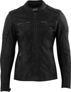 Rusty Stitches Motorradjacke JOYCE Für Damen Leder CE AA Mit Herausnehmbarem Thermofutter -Motorradbekleidungsgeschäft joyce black 1 1