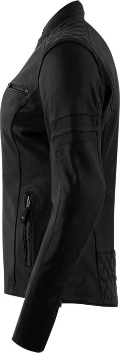 Rusty Stitches Motorradjacke JOYCE Für Damen Leder CE AA Mit Herausnehmbarem Thermofutter -Motorradbekleidungsgeschäft joyce black 3