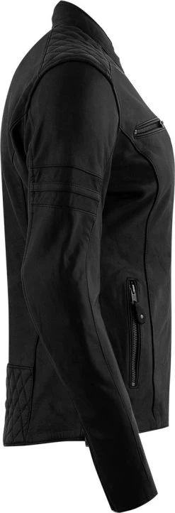 Rusty Stitches Motorradjacke JOYCE Für Damen Leder CE AA Mit Herausnehmbarem Thermofutter -Motorradbekleidungsgeschäft joyce black 4