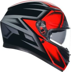 AGV Integralhelm K3 ECE 22.06 Mit Sonnenblende Und Max Vision Pinlock -Motorradbekleidungsgeschäft k3 2206 compound schwarz rot 3