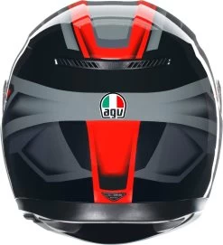 AGV Integralhelm K3 ECE 22.06 Mit Sonnenblende Und Max Vision Pinlock -Motorradbekleidungsgeschäft k3 2206 compound schwarz rot 5
