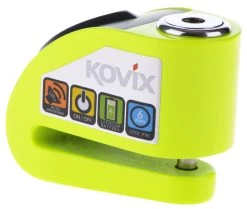 Kovix Alarm Bremsscheibenschloss KD6 Mit 6mm Pin 120dB Protection Level 6 -Motorradbekleidungsgeschäft kd6 fluo gruen 1
