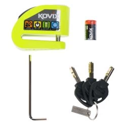 Kovix Alarm Bremsscheibenschloss KD6 Mit 6mm Pin 120dB Protection Level 6 -Motorradbekleidungsgeschäft kd6 fluo gruen 4
