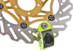 Kovix Alarm Bremsscheibenschloss KD6 Mit 6mm Pin 120dB Protection Level 6 -Motorradbekleidungsgeschäft kd6 fluo gruen 5