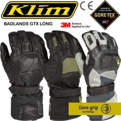 Klim Gore-Tex Motorradhandschuhe BADLANDS GTX LONG Mit Gore-Grip Und 3M -Motorradbekleidungsgeschäft klim badlands gtx long handschuhe multi hauptbild all 1 1