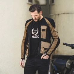 Knox Protektorenshirt URBANE PRO MK2 UTILITY Für Herren Mit 5 Taschen Und Micro-Lock Vollprotektoren -Motorradbekleidungsgeschäft knox urbane pro utility mk2 camel 2