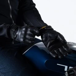 Knox Damen-Motorradhandschuhe HADLEIGH MK2 Leder Wasserdicht Mit Protektoren -Motorradbekleidungsgeschäft knox hadleigh mk2 schwarz 6